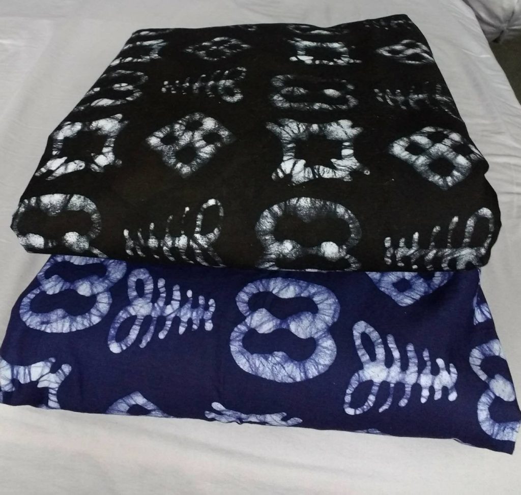 African Adinkra Fabric By The Yard Ghana Cotton Batik 4 Symbols ...