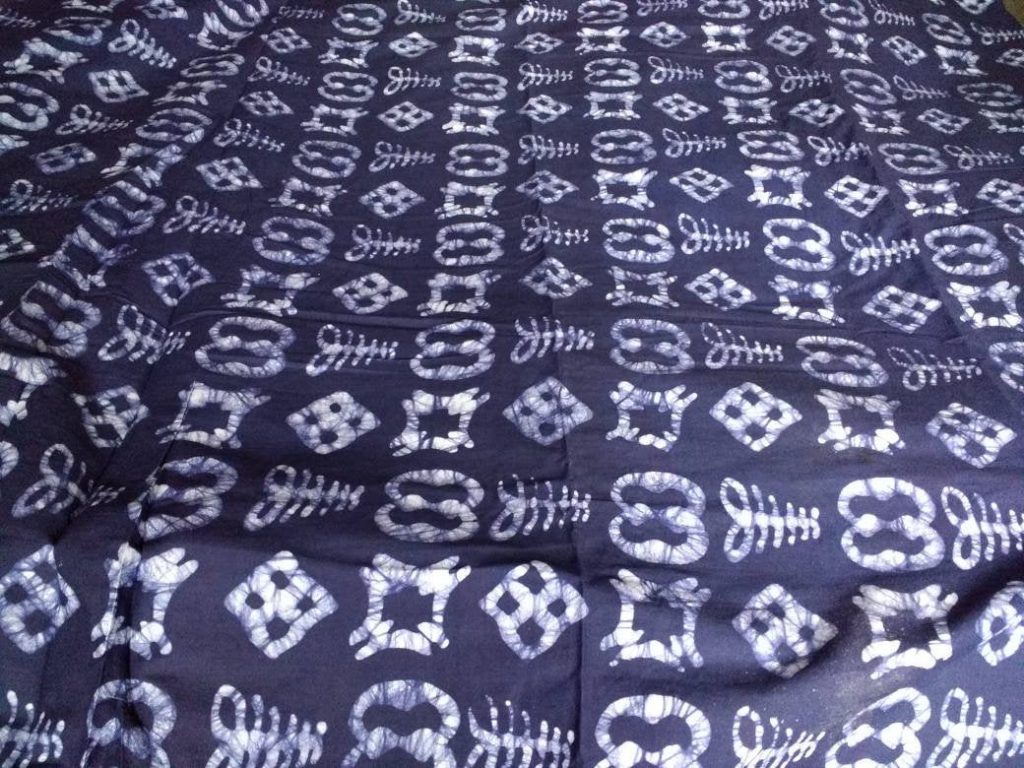 African Adinkra Fabric By The Yard Ghana Cotton Batik 4 Symbols ...