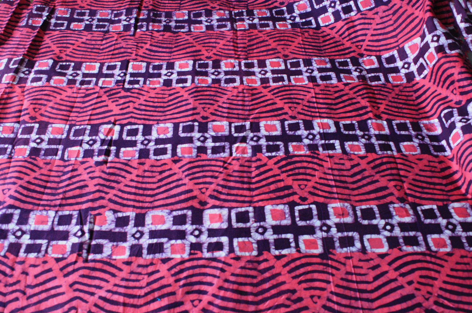 Authentic African Fabric Ghana Ethnic Cotton Batik, Preshrunk,Hand-Dyed ...