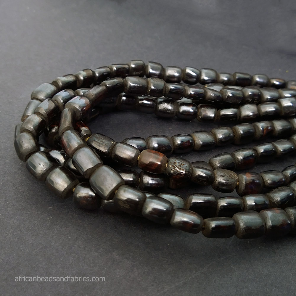 Dark African Bone Beads Kenyan handmade