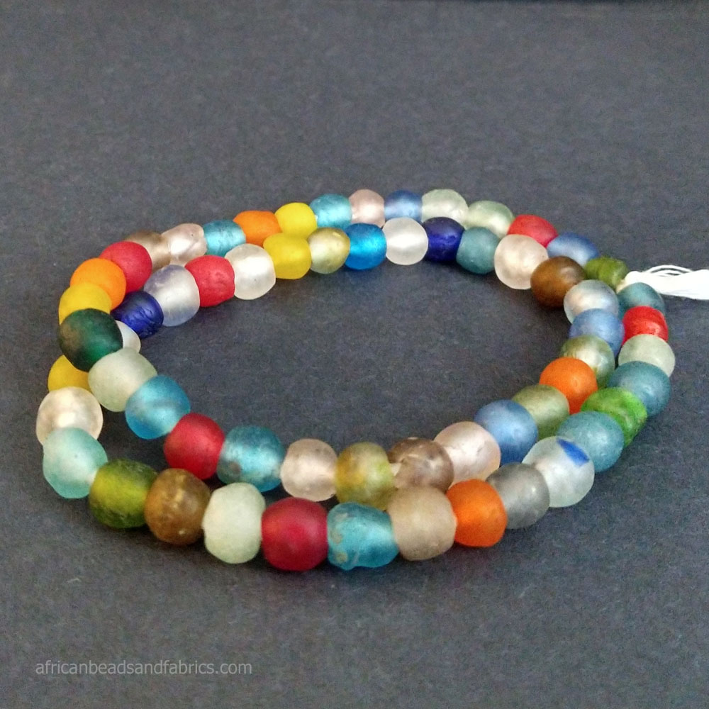 African Recycled Glass Beads Strand 3