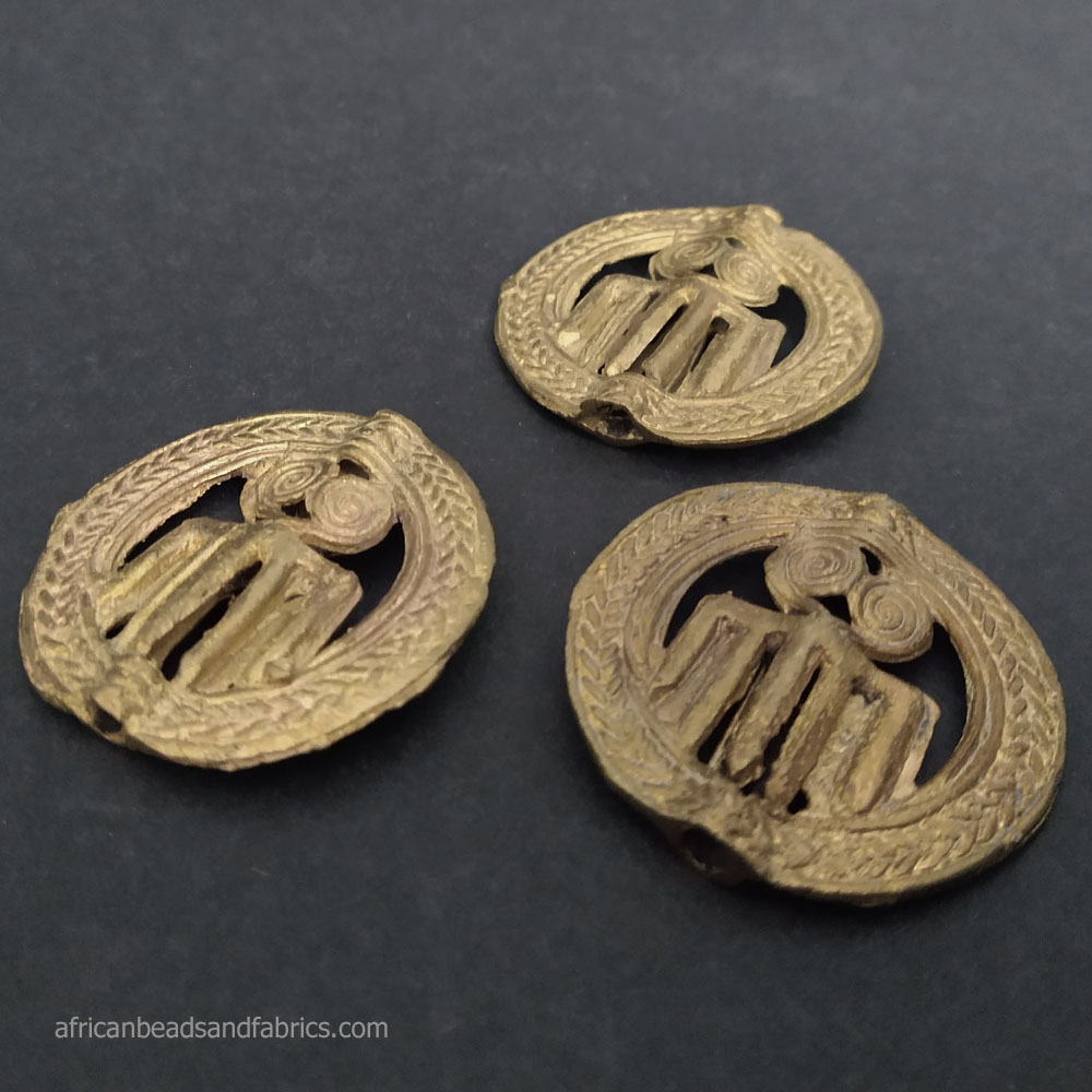 African-Brass-Beads-Adinkra-Duafe-42mm